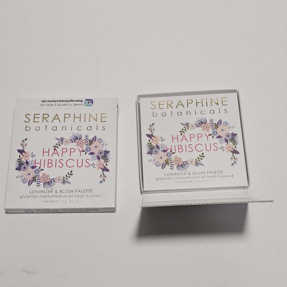 NEW Seraphine Botanicals Happy Hibiscus Luminizer & Blush Palette - Picture 3 of 5